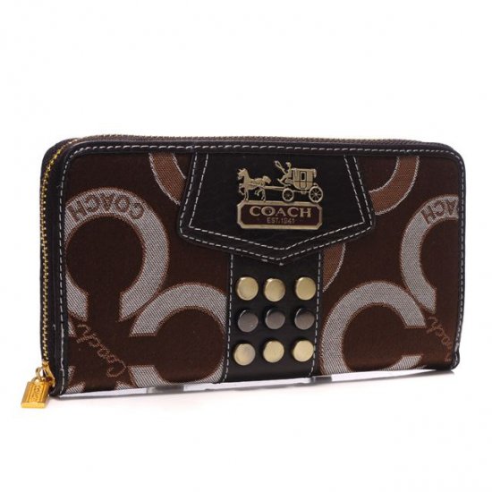 Coach Waverly Stud In Signature Large Coffee Wallets AGT | Coach Outlet Canada
